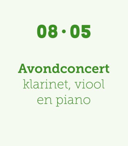 Avondconcert klarinet, viool & piano