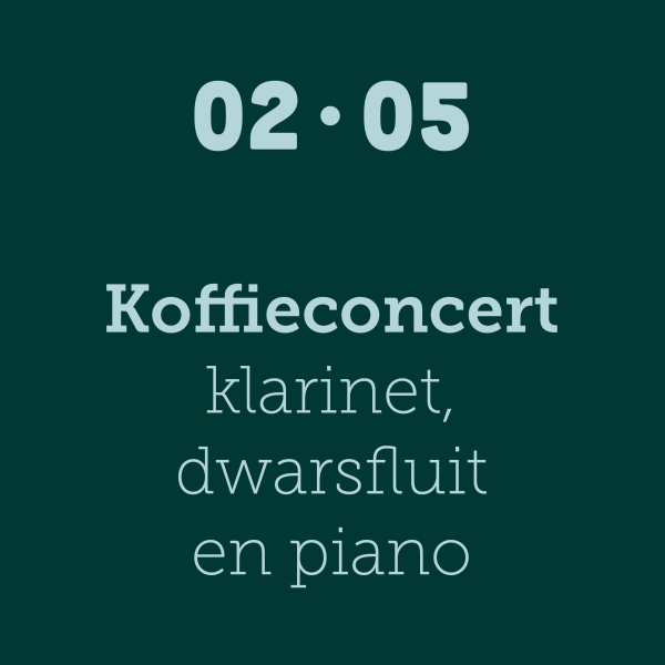 Koffieconcert klarinet, dwarsfluit en piano