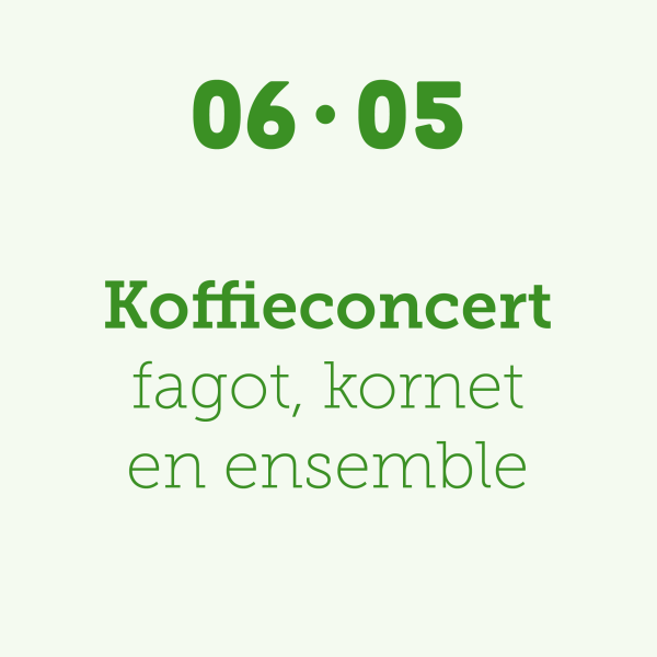 Koffieconcert 06/05 fagot, kornet en ensemble