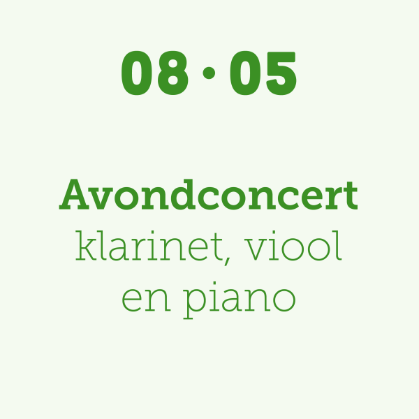 Avondconcert klarinet, viool & piano